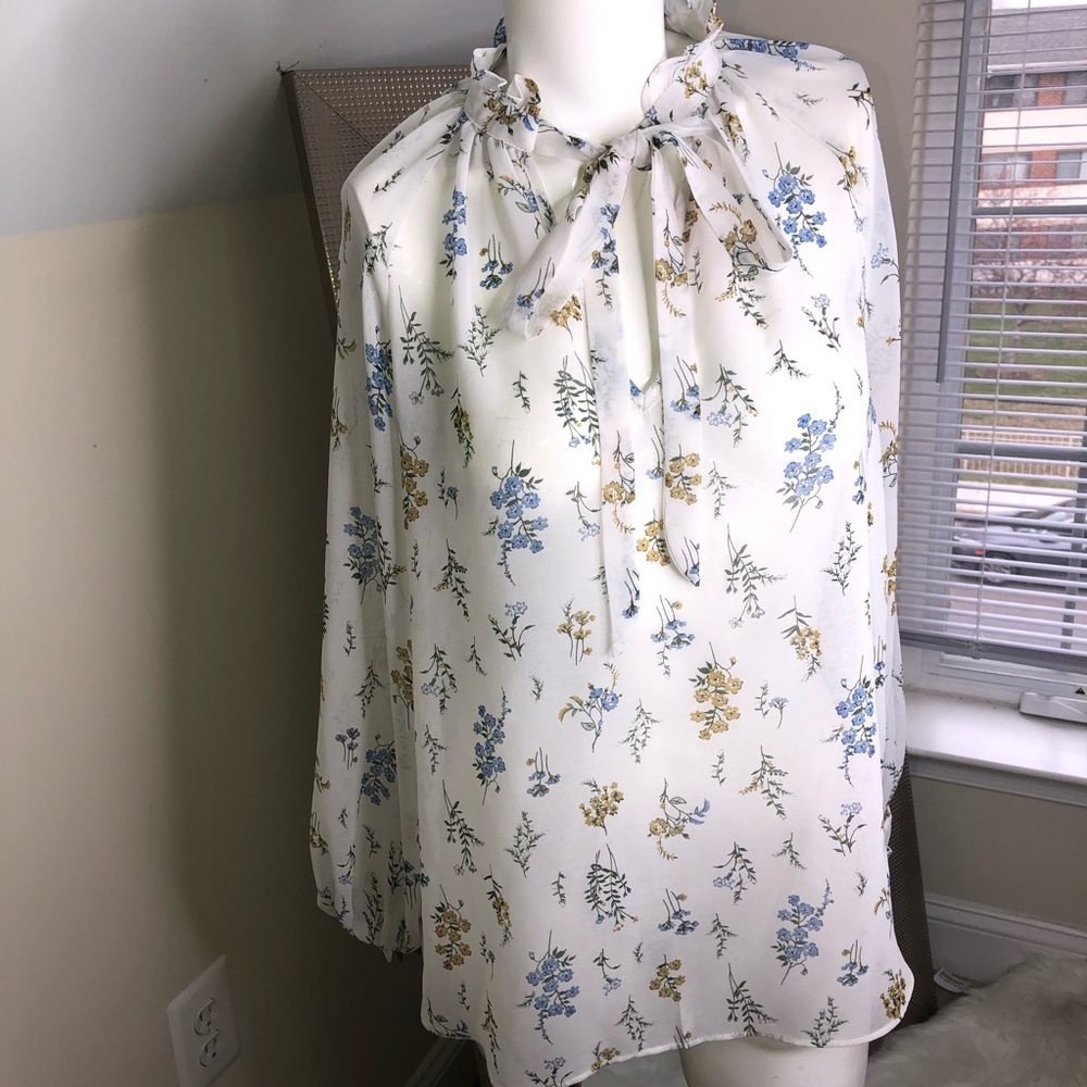Timing Chiffon Career Classic Blouse - Picture 1 of 5